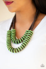 Load image into Gallery viewer, Dominican Disco - Green - Paparazzi Necklace
