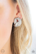 Load image into Gallery viewer, Definitely Date Night - White - Clip-on Paparazzi Earrings
