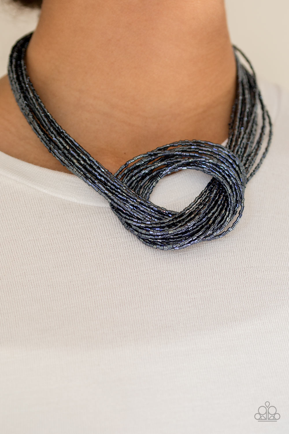 Knotted Knockout - Blue Paparazzi Necklace