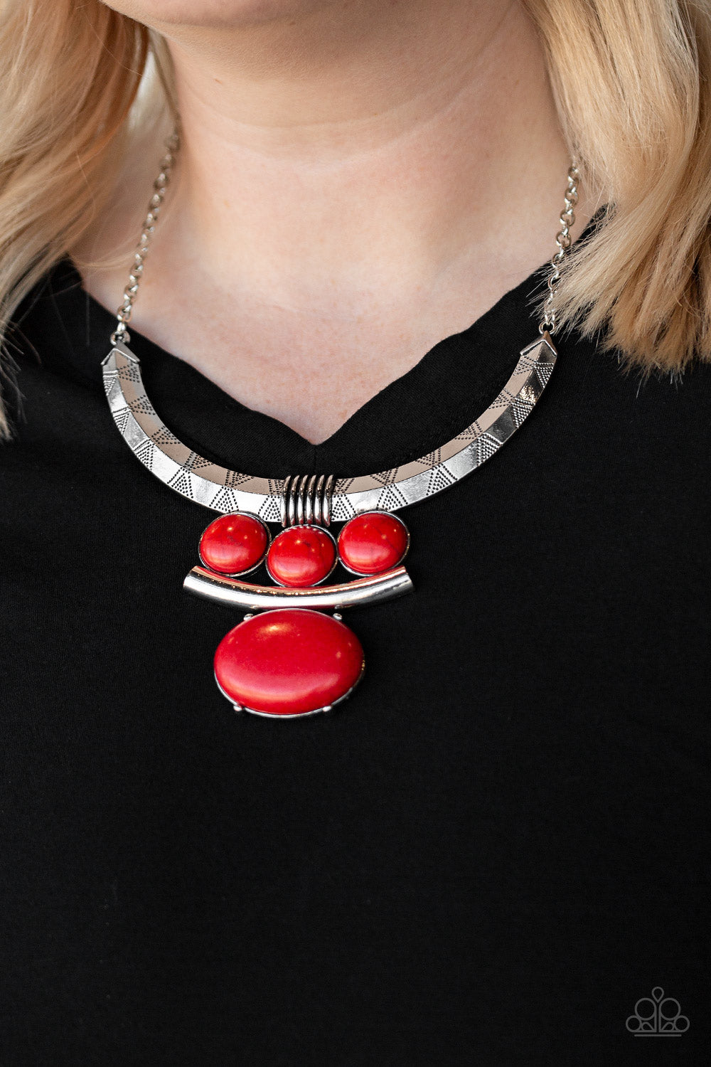 Commander In CHIEFETTE - Red - Paparazzi Necklace