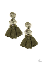 Load image into Gallery viewer, Tenacious Tassel - Green - Paparazzi - Earrings
