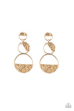 Load image into Gallery viewer, Triple Trifecta - Gold - Paparazzi Earrings
