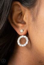 Load image into Gallery viewer, Diamond Halo - White- Paparazzi Earrings
