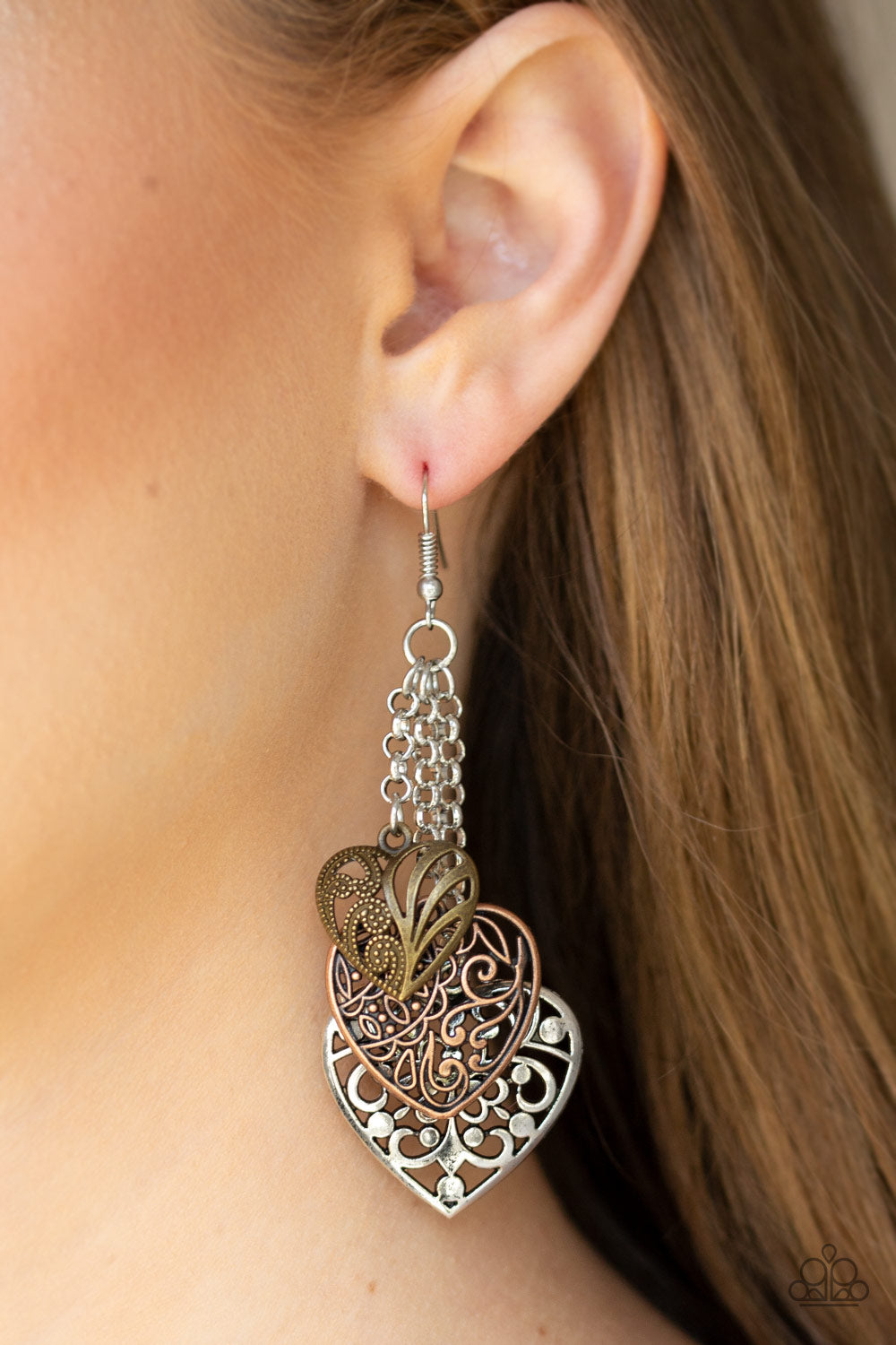 Once Upon A Heart - Multi - Paparazzi Earrings