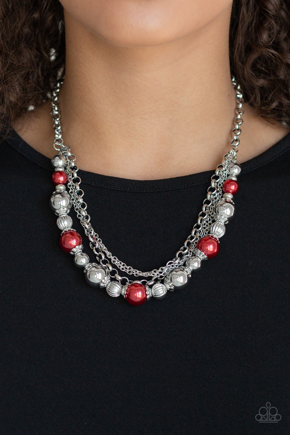 Paparazzi 5th Avenue Romance  Red Necklace