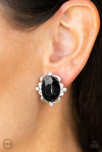 Load image into Gallery viewer, Regally Radiant - Black - Clip-on Paparazzi Earrings
