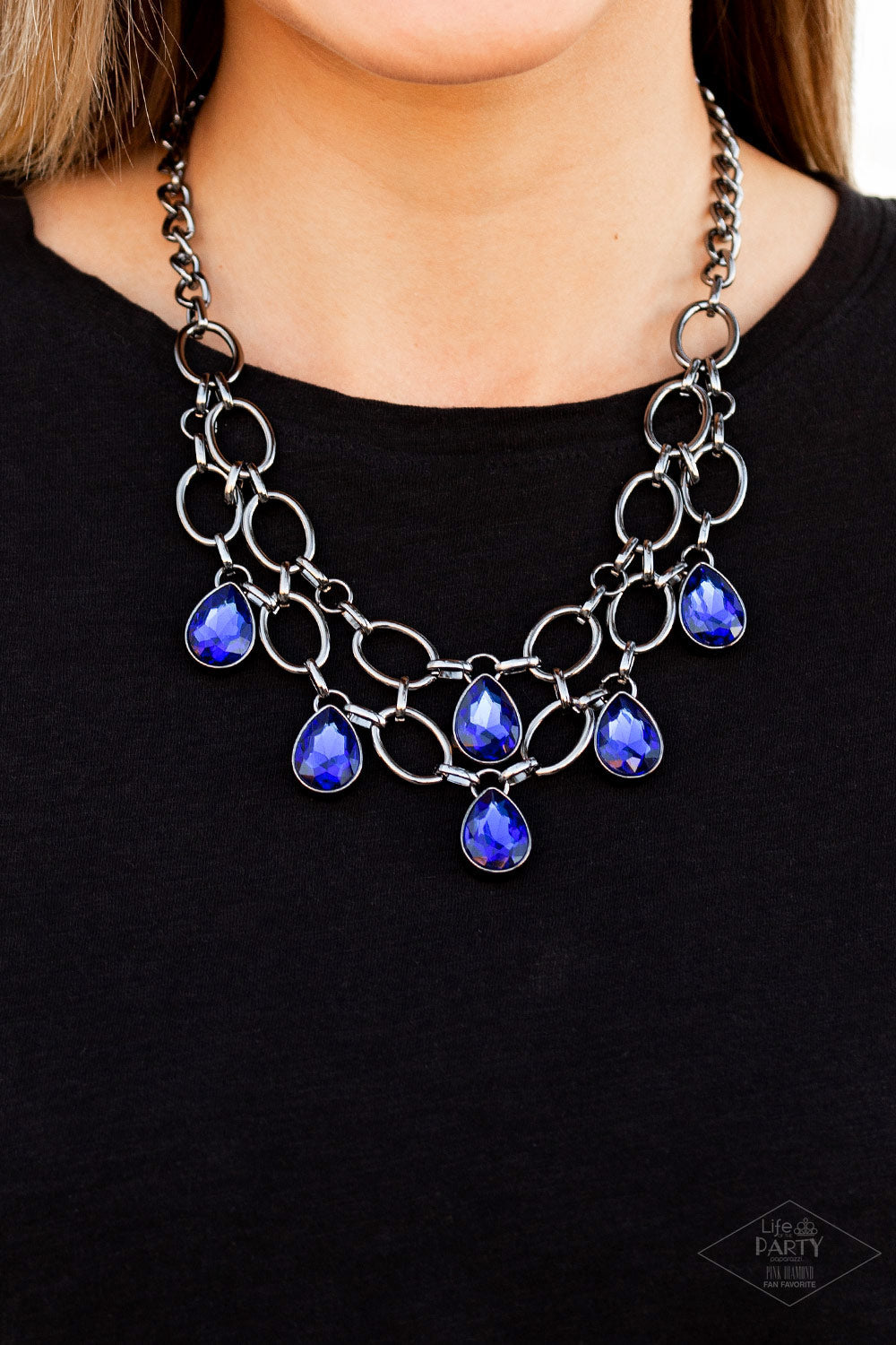 Show-Stopping Shimmer - Blue - Paparazzi Necklace