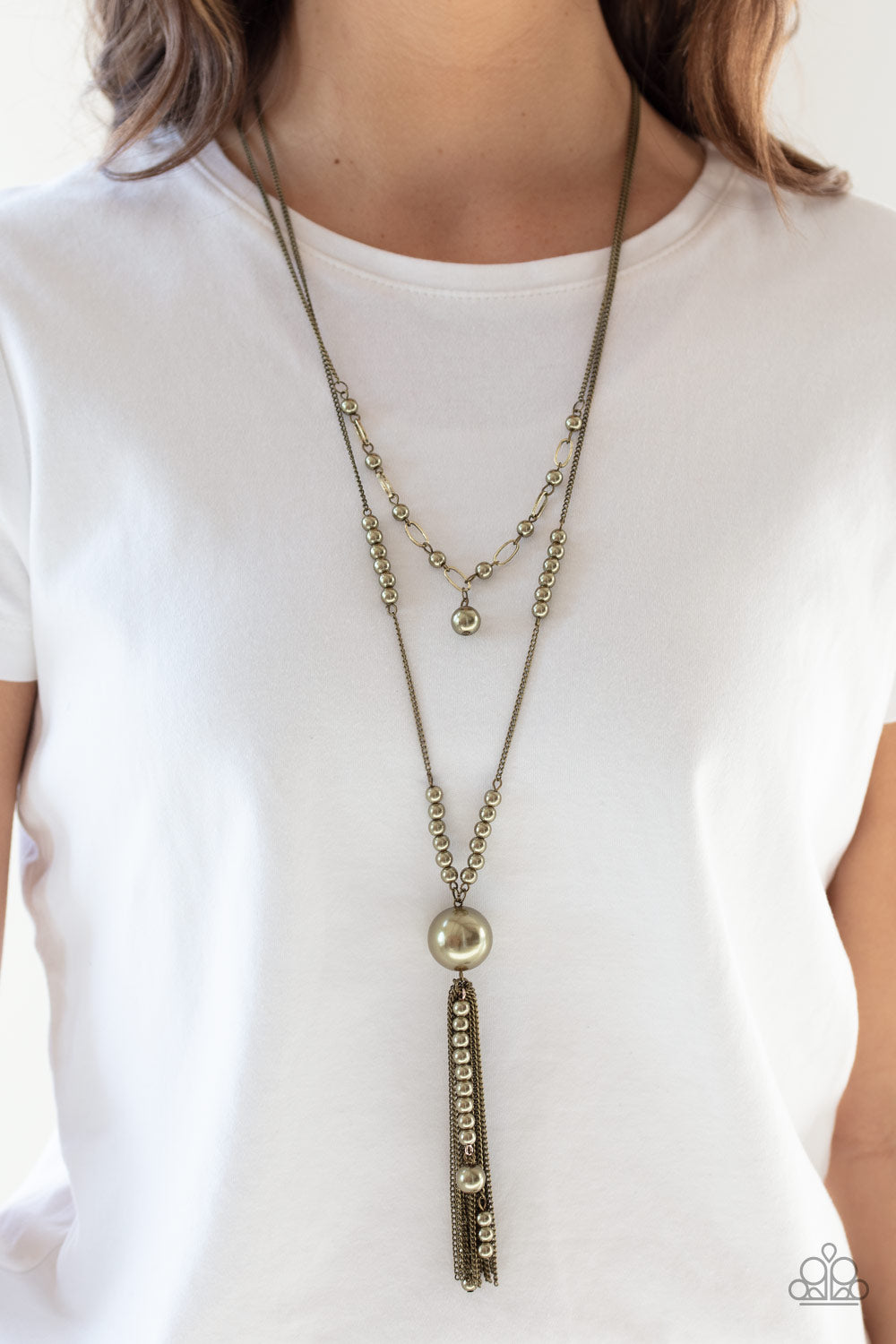 Abstract Elegance - Brass - Paparazzi Necklace
