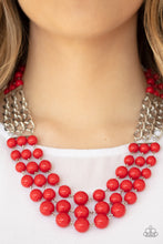 Load image into Gallery viewer, Paparazzi A La Vogue - Red  Beaded Necklace
