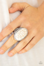 Load image into Gallery viewer, Stonehenge Garden - White Ring  - Paparazzi Accessories
