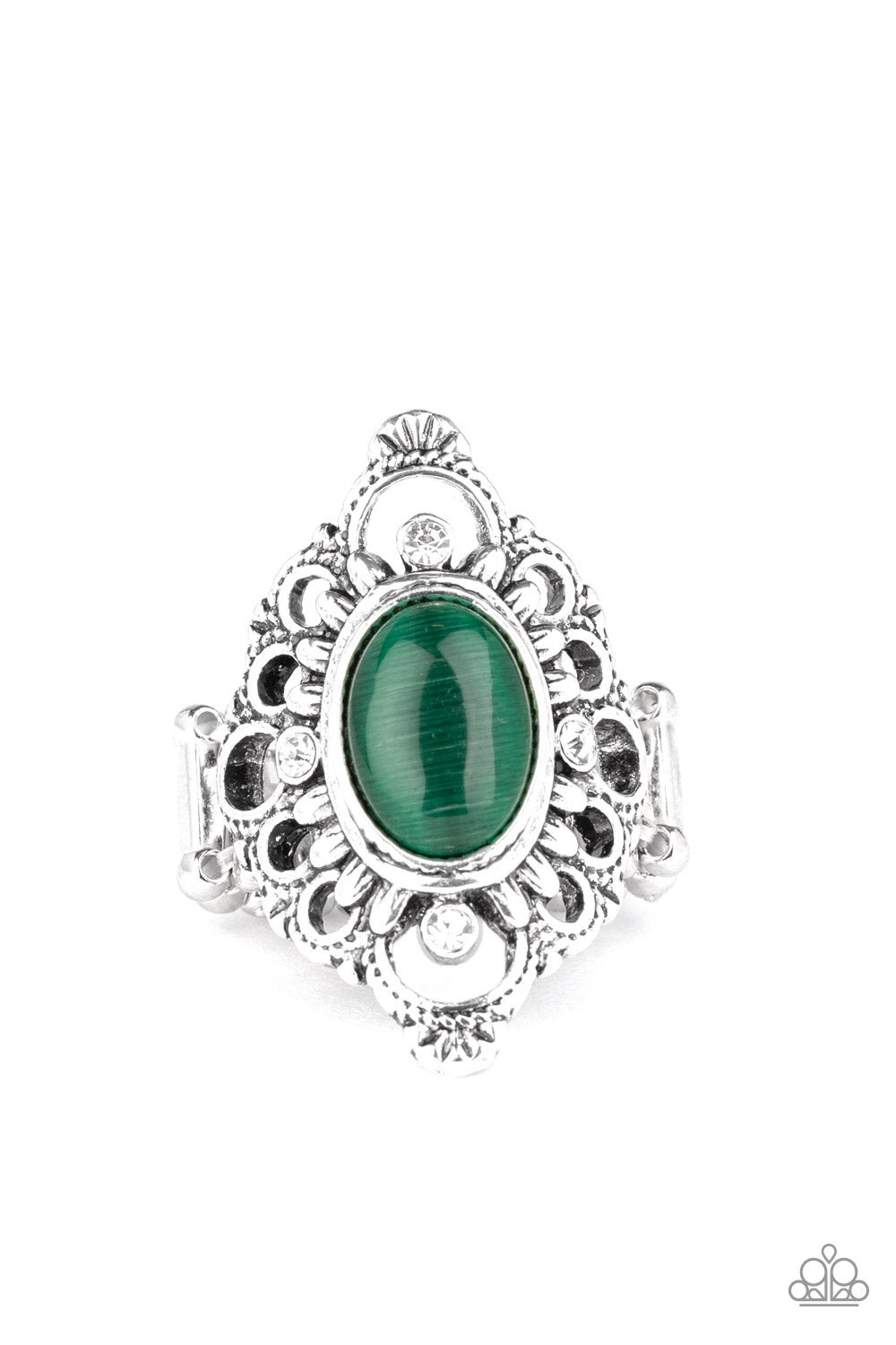 Elegantly Enchanted - Green - Ring - Paparazzi