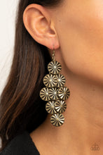 Load image into Gallery viewer, Star Spangled Shine - Brass  Paparazzi Earrings
