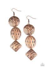 Load image into Gallery viewer, Mixed Movement - Copper - Paparazzi Earrings
