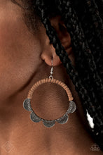 Load image into Gallery viewer, Tambourine Trend - Brown - Paparazzi Earrings
