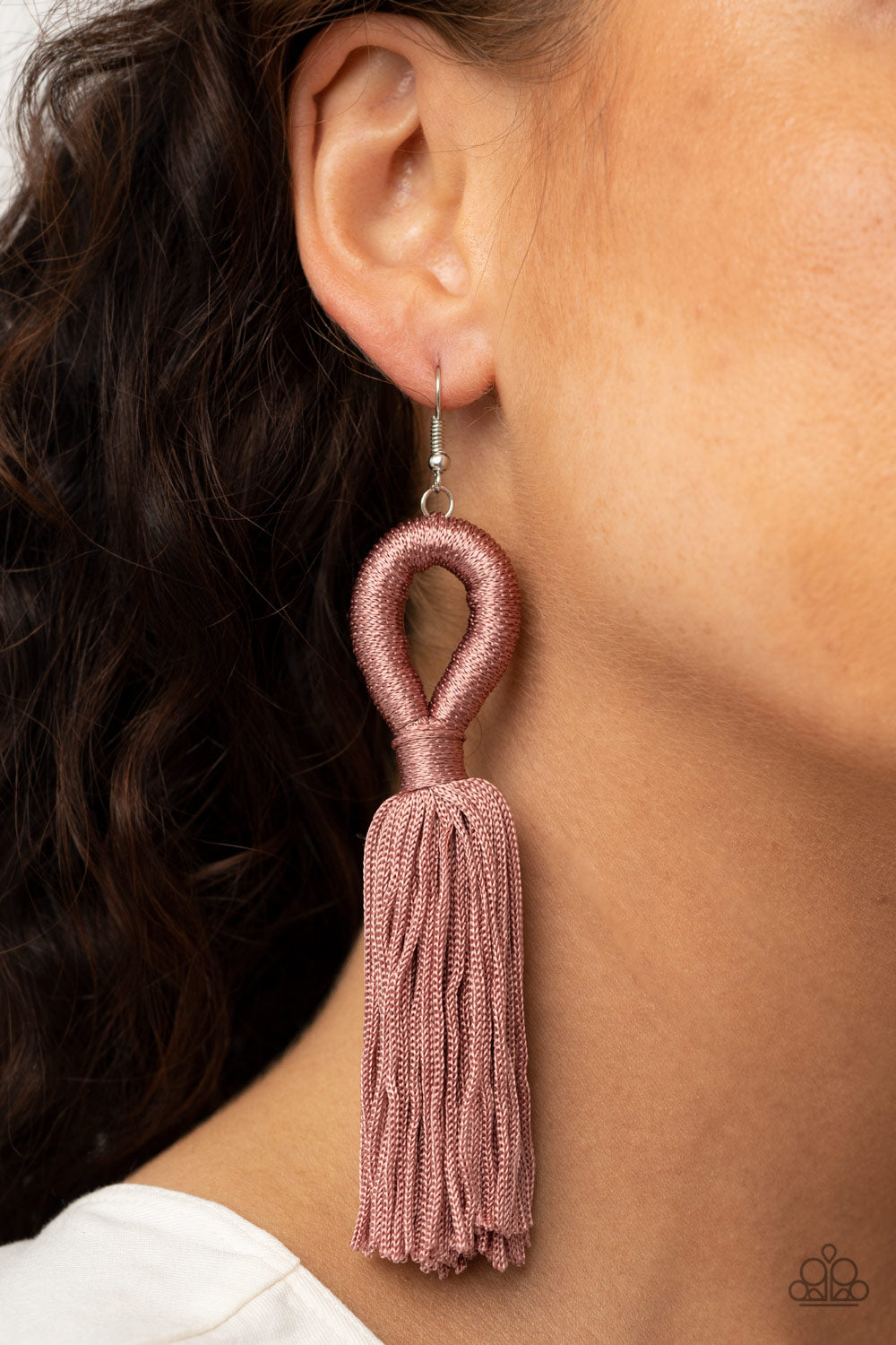 Tassels and Tiaras - Pink - Paparazzi Earrings
