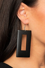 Load image into Gallery viewer, Totally Framed - Black - Paparazzi Earrings
