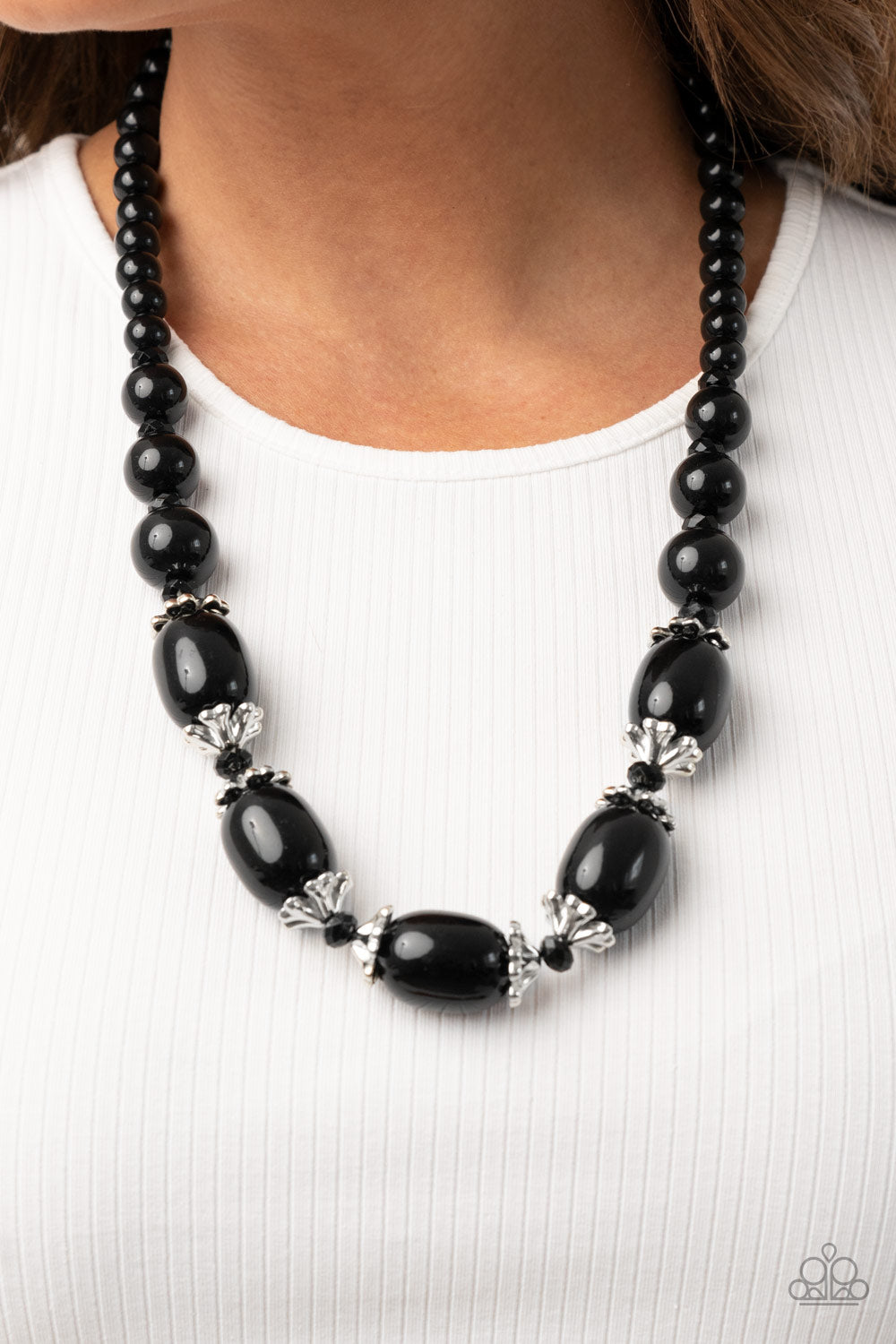 After Party Posh - Black Necklace- Paparazzi Accessories