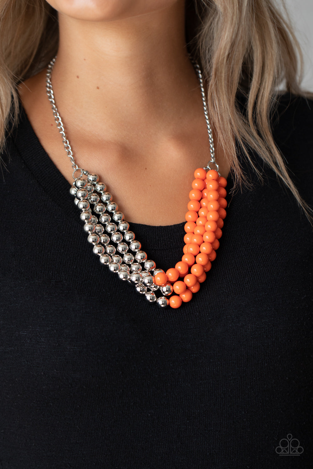 Layer After Layer - Orange- Paparazzi Necklace