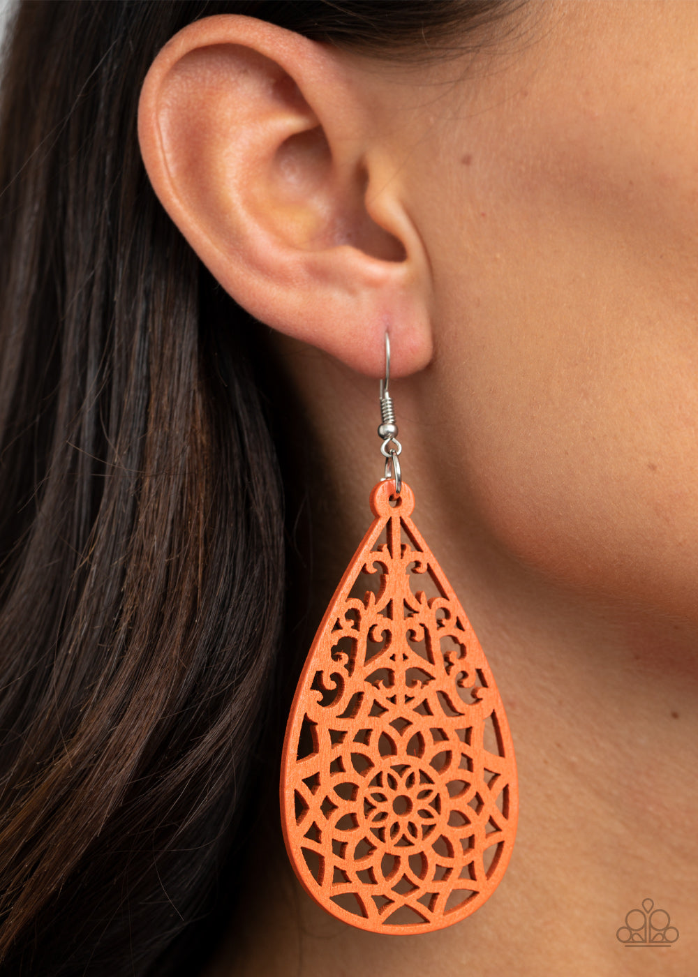 Seaside Sunsets - Orange - Paparazzi Earrings