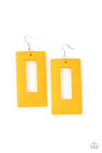 Load image into Gallery viewer, Totally Framed - Yellow - Paparazzi  Earrings
