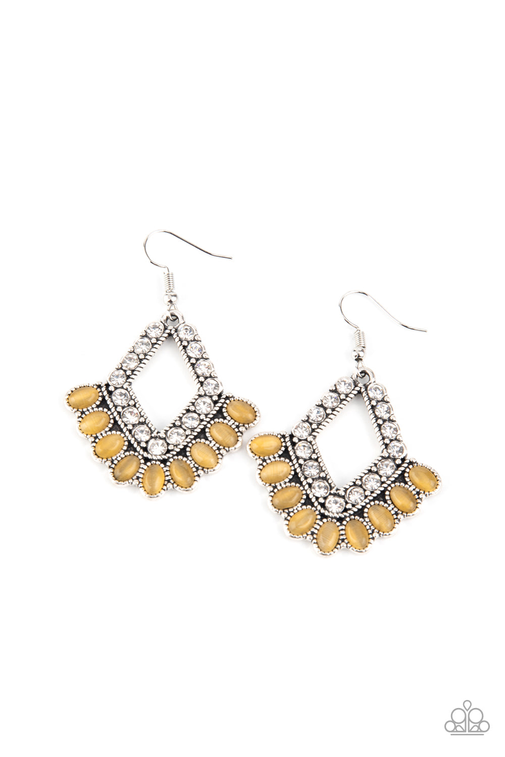 Just BEAM Happy - Yellow Earrings - Paparazzi