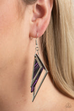 Load image into Gallery viewer, Evolutionary Edge - Purple Earrings Paparazzi
