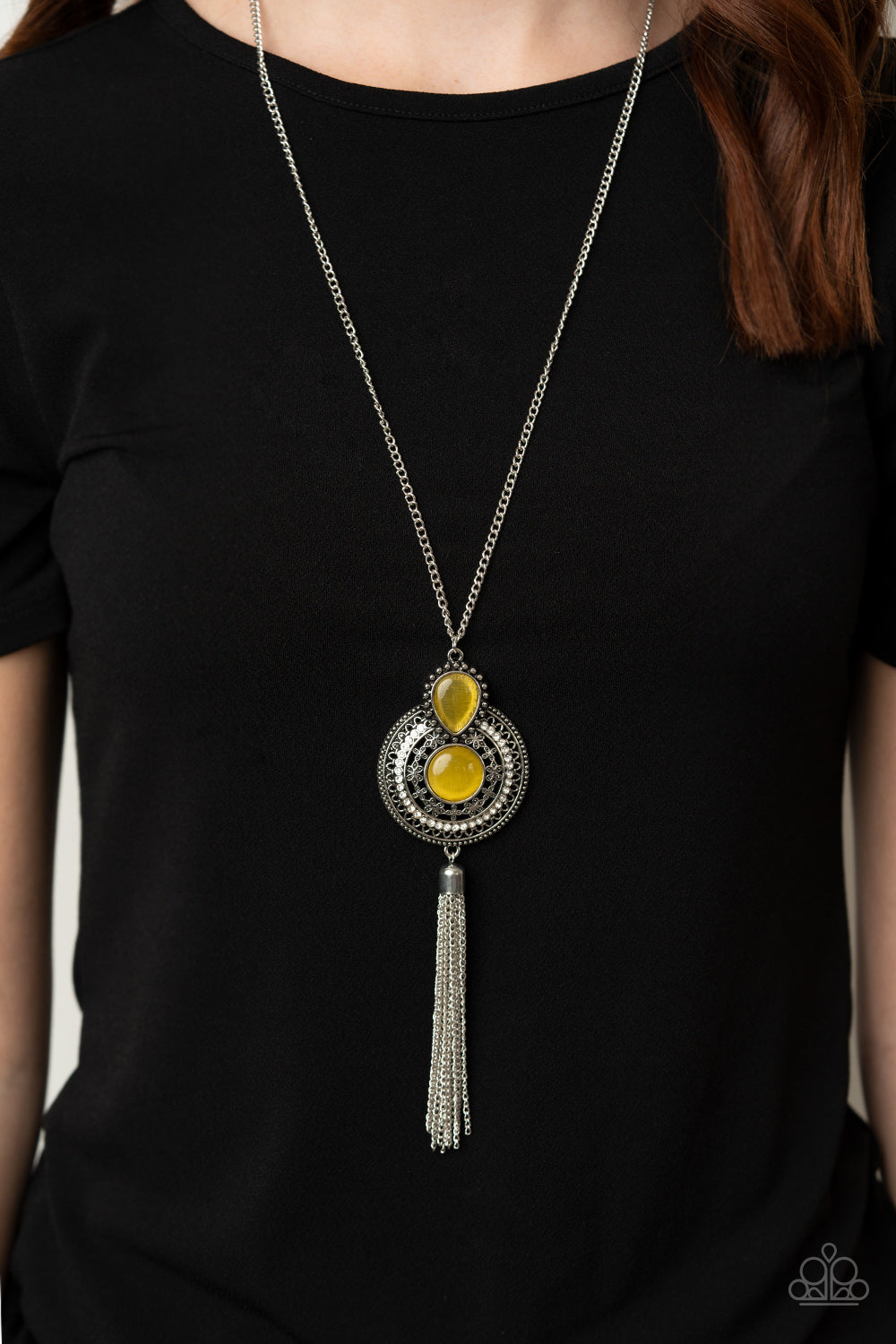 Mountain Mystic - Yellow Necklace- Paparazzi