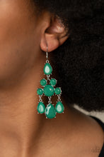 Load image into Gallery viewer, Afterglow Glamour - Green - Paparazzi Earrings
