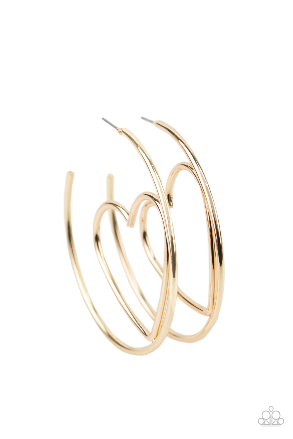 Love At First BRIGHT - Gold - Paparazzi Earrings