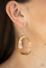 Load image into Gallery viewer, Paparazzi Urban-Spun - Gold Earrings
