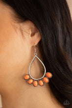 Load image into Gallery viewer, Stone Sky - Orange Earrings- Paparazzi
