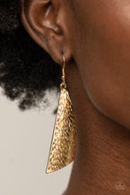 Load image into Gallery viewer, Ready The Troops - Gold - Paparazzi Earrings
