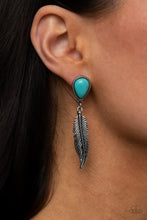 Load image into Gallery viewer, Totally Tran-QUILL - Blue - Paparazzi Earrings
