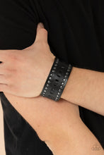 Load image into Gallery viewer, Paparazzi &quot;ROAM With A View&quot;  Black Leather Urban Bracelet
