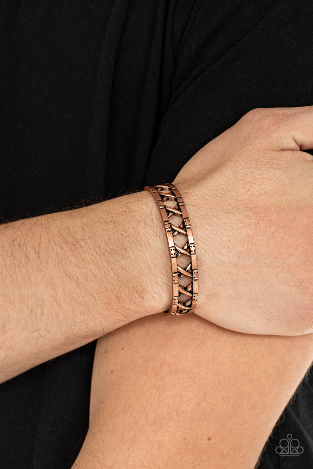 Paparazzi  In Over Your METALHEAD - Copper Bracelet