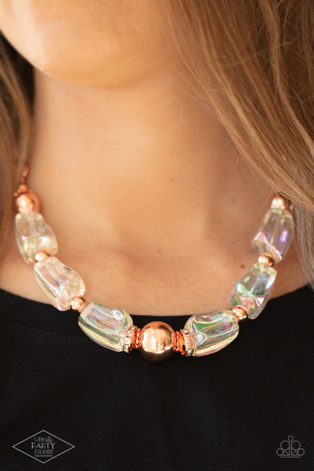 Iridescently Ice Queen - Copper Paparazzi Necklace