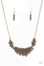 Load image into Gallery viewer, Paparazzi Accessories Queen of the QUILL - Brass Necklace
