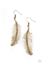 Load image into Gallery viewer, Fearless Flock - Brass - Paparazzi  Earrings
