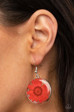 Load image into Gallery viewer, Paparazzi &quot;Forever Florals &quot;  Red Earrings
