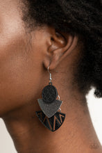 Load image into Gallery viewer, Jurassic Juxtaposition - Black - Paparazzi Earrings
