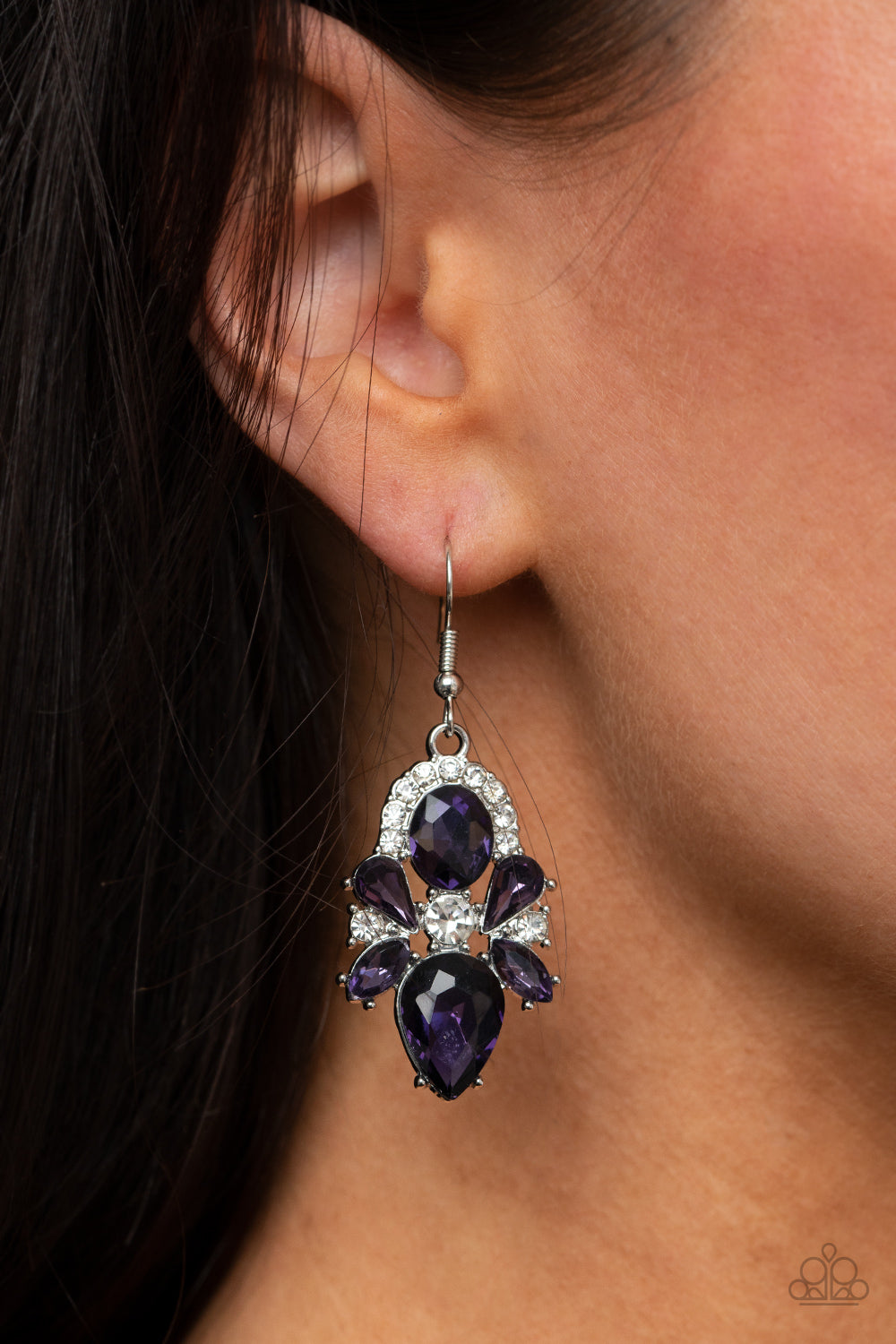 Stunning Starlet ~ Purple Paparazzi Earrings