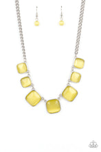 Load image into Gallery viewer, Paparazzi &quot;Aura Allure&quot;- Yellow Cat&#39;s Eye Stone Necklace
