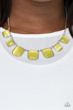 Load image into Gallery viewer, Paparazzi &quot;Aura Allure&quot;- Yellow Cat&#39;s Eye Stone Necklace
