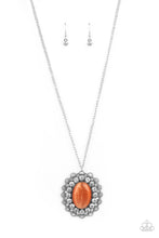 Load image into Gallery viewer, Paparazzi Accessories Oh My Medallion - Orange Cat`s Eye Necklace
