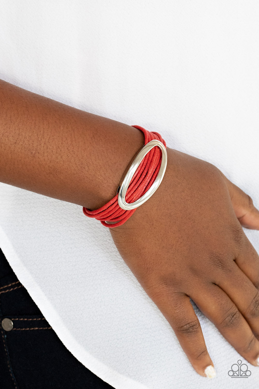 Corded Couture - Red Bracelet Paparazzi