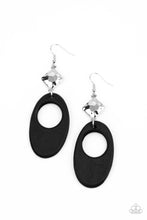 Load image into Gallery viewer, Paparazzi&quot;Retro Reveal &quot;  Black Wooden  Earrings
