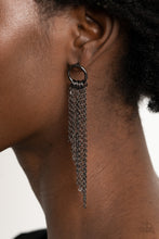 Load image into Gallery viewer, Paparazzi Accessories Divinely Dipping - Black Earrings
