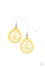 Load image into Gallery viewer, LEAF Yourself Wide Open - Yellow - Paparazzi Earrings
