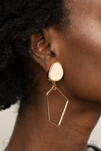 Load image into Gallery viewer, Paparazzi&quot;Retro Reverie&quot; - Gold Clip-on  Earrings

