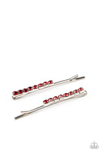 Load image into Gallery viewer, Paparazzi Satisfactory Sparkle - Red Bobby  Pins
